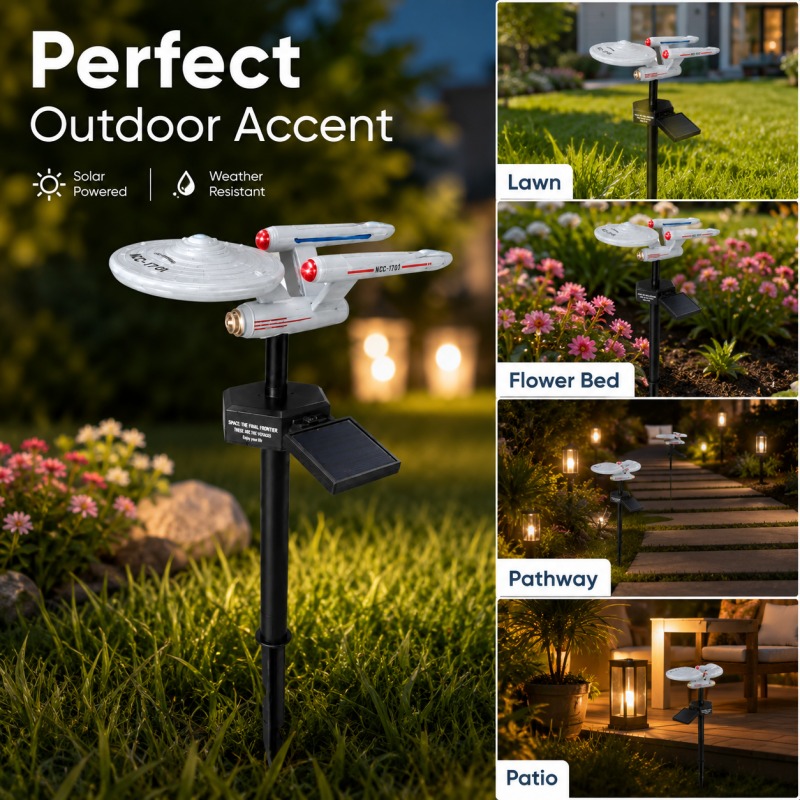 Halo Outdoor Lighting - 스타 트렉 USS 엔터프라이즈 솔라 가든