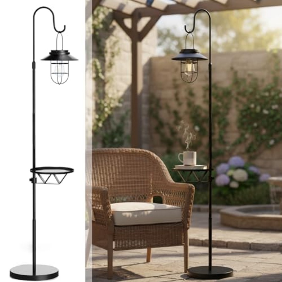 Outdoor Lighting Patio - 태양광 플로어 램프 겸 테이블, 60인치