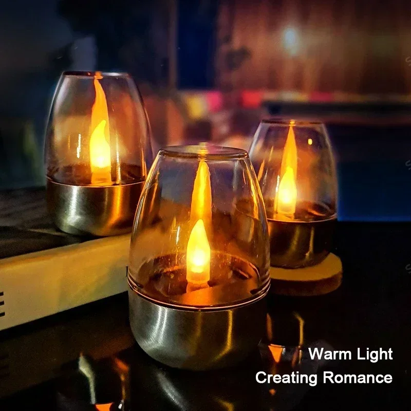Halo Outdoor Lighting - LED 태양 양초 빛 Flameless 충전식