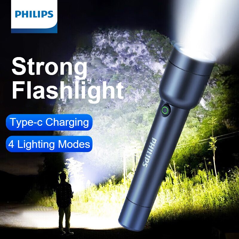 Outdoor Lighting Philips - 필립스 USB 18650 충전식 배터리 LED