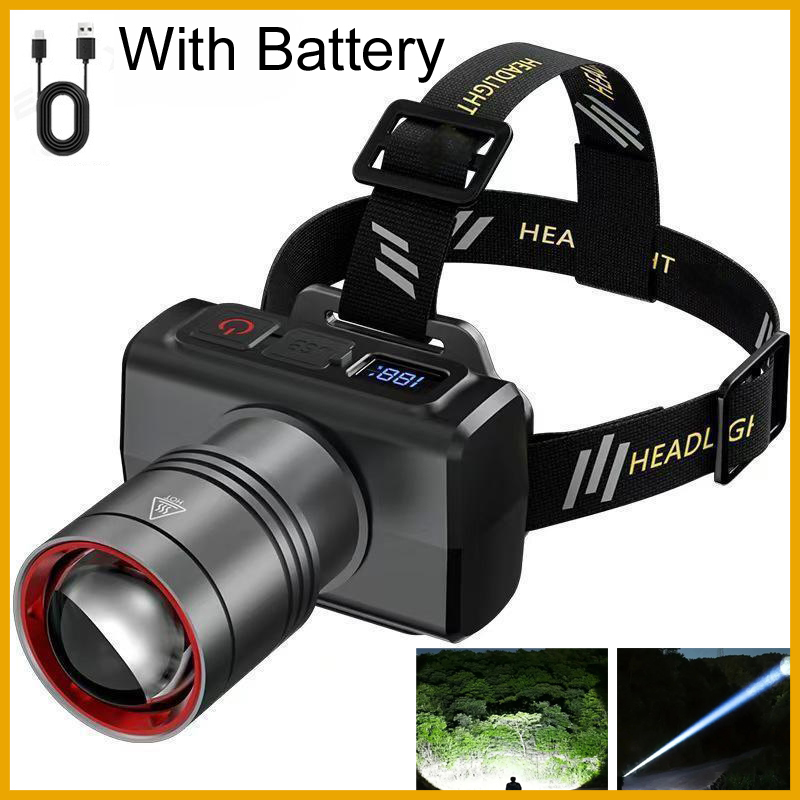 Outdoor Lighting With Motion Sensor - 2026 LED 디지털 충전식 헤드램프 초강력