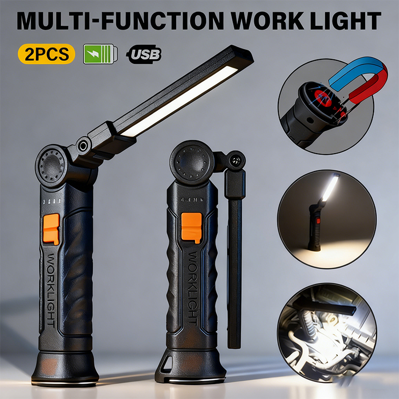 Outdoor Lighting House - 휴대용 COB LED 손전등 USB 충전식