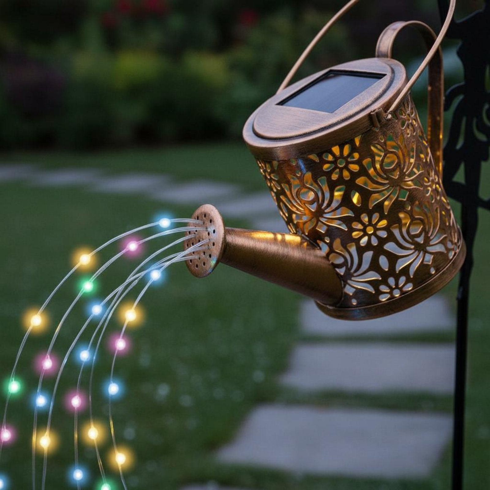 Outdoor Lighting Patio - 태양열 요정 물뿌리개 조명 장식용 프로젝션