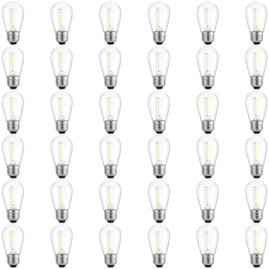 Outdoor Lighting Patio - 36팩 S14 LED 전구(야외 스트링 조명용),