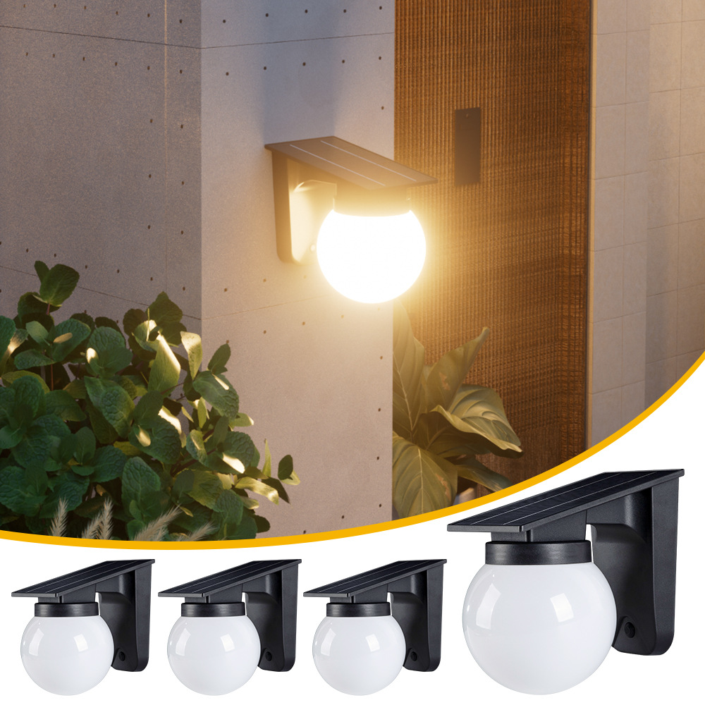 Outdoor Lighting Driveway - 태양광 구형 벽등 실외용 IP65 방수