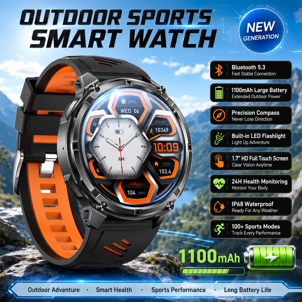 Outdoor Lighting Ip Rating - YAOCX AMOLED 스마트워치 남성용 1100mAh 스포츠
