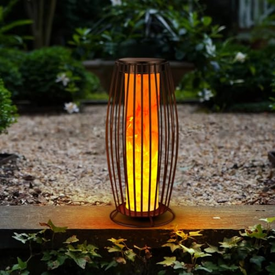Outdoor Lighting Lamps - 태양광 야외 플로어 램프 깜박이는 불꽃