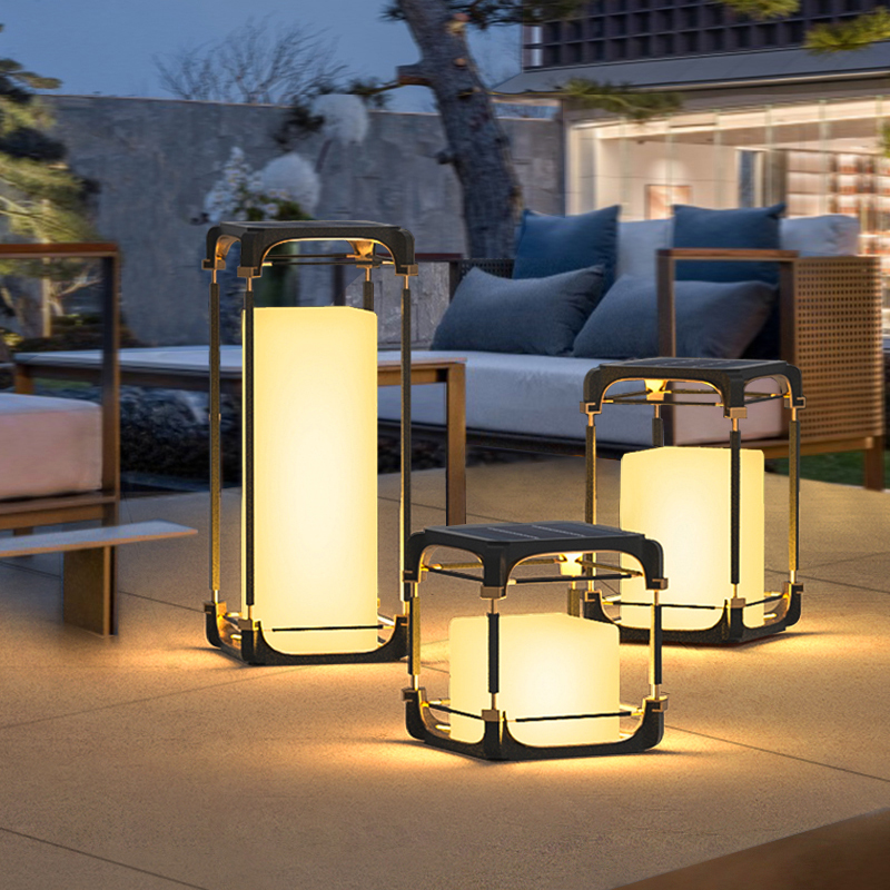 Outdoor Lighting Lamps - 빛나는 플로어 램프 안뜰 태양광 LED