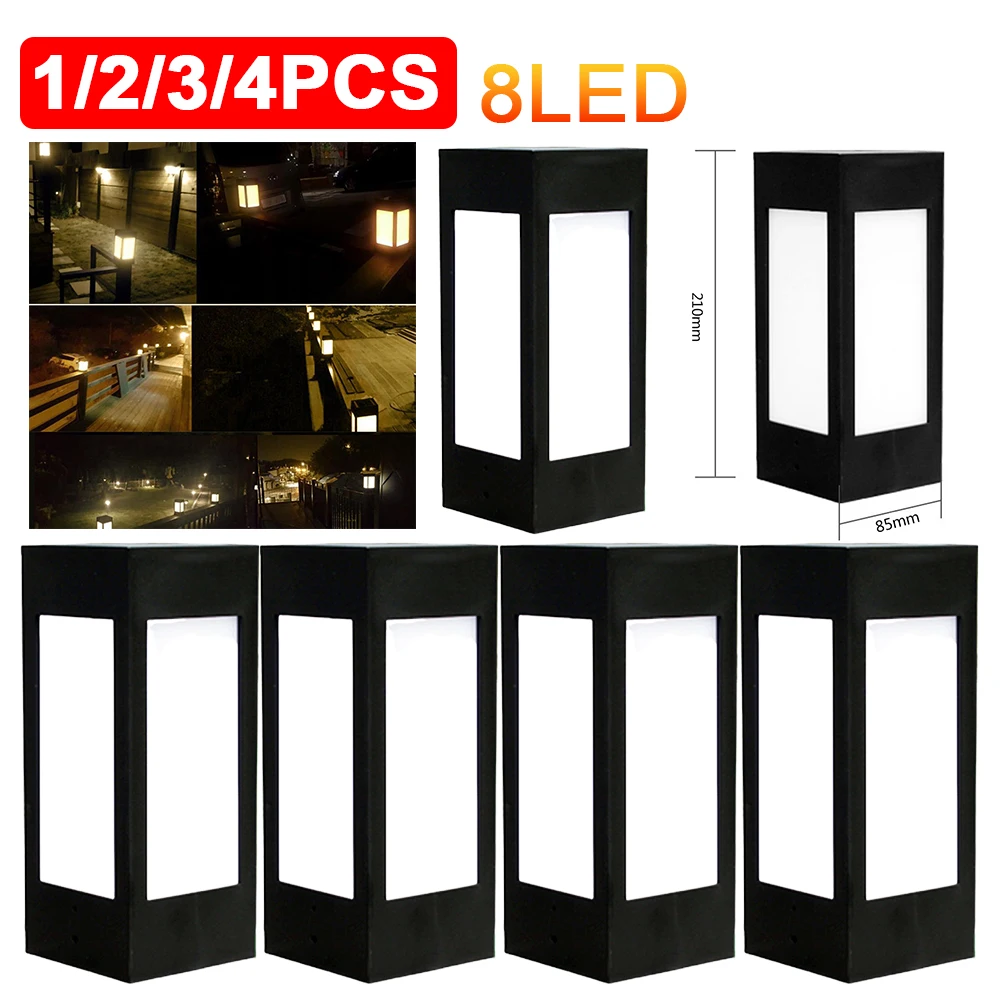 Post Cap Light - 1-4PC 태양 울타리 포스트 LED 캡