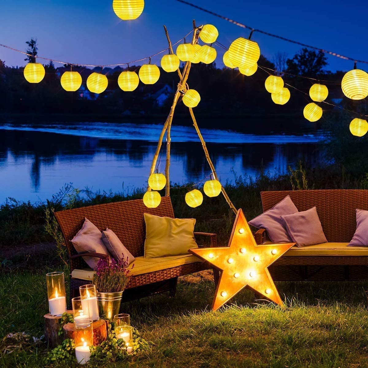 방수 랜턴 태양 문자열 요정 조명 6.5M 30 LED - Halo Outdoor Lighting 리뷰 및 가격