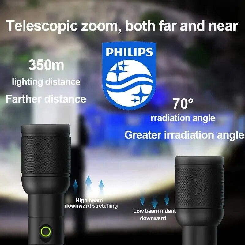 필립스 6168 광학 줌 손전등 Type-C 휴대용 손 - Outdoor Lighting Philips 리뷰 및 가격