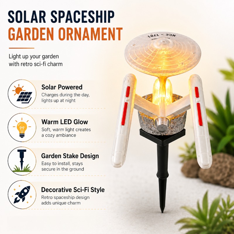 스타 트렉 USS 엔터프라이즈 솔라 가든 스테이크 라이 - Halo Outdoor Lighting 리뷰 및 가격
