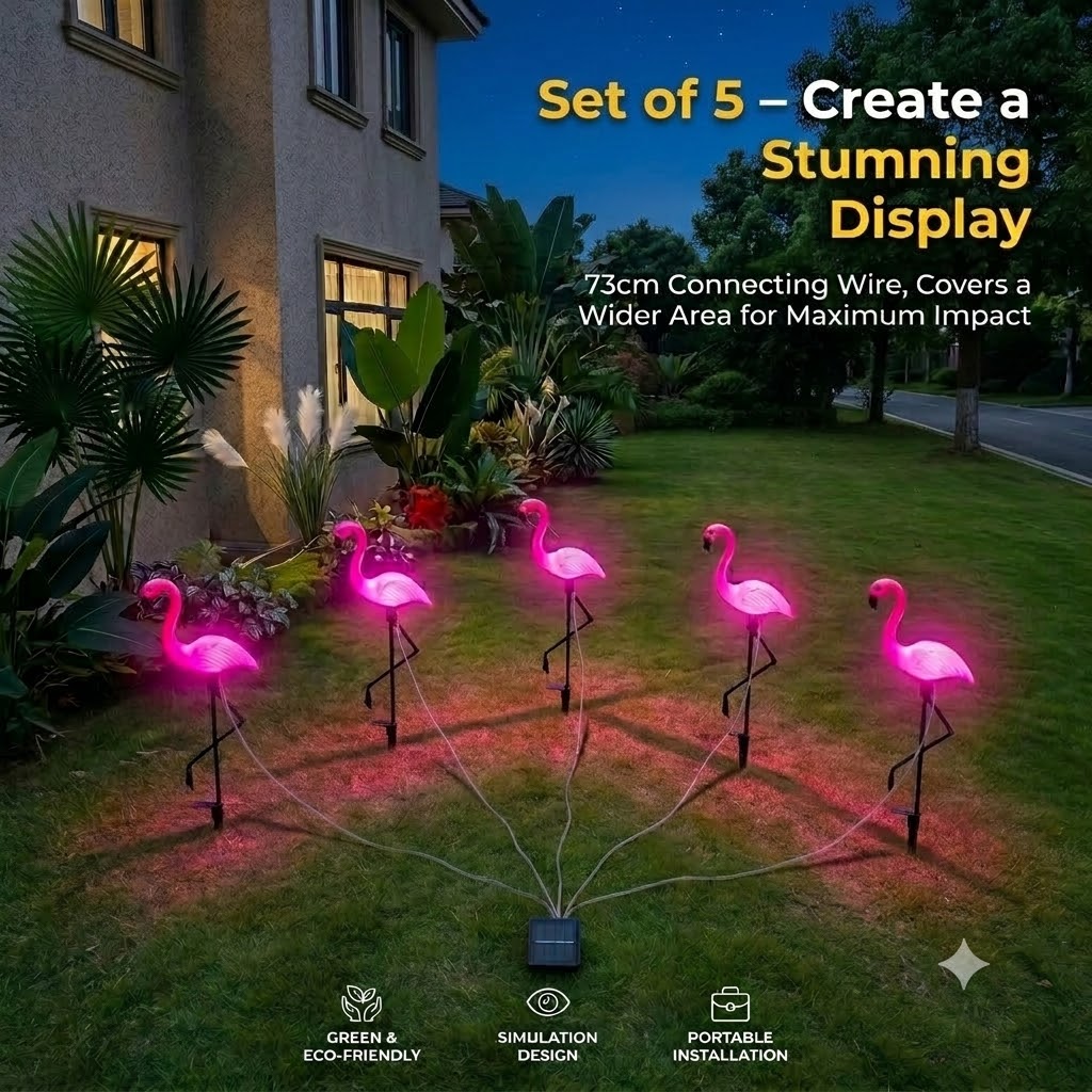 태양열 플라밍고 정원 조명 야외 LED 잔디밭 경로 장 - Outdoor Lighting Driveway 리뷰 및 가격