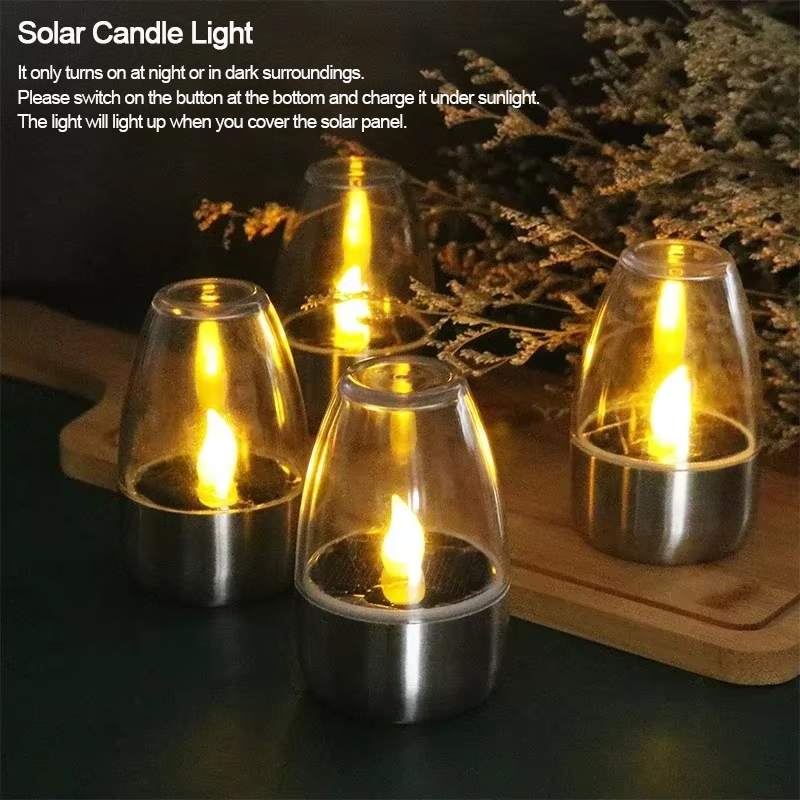 LED 태양 양초 빛 Flameless 충전식 야간 조 - Halo Outdoor Lighting 리뷰 및 가격
