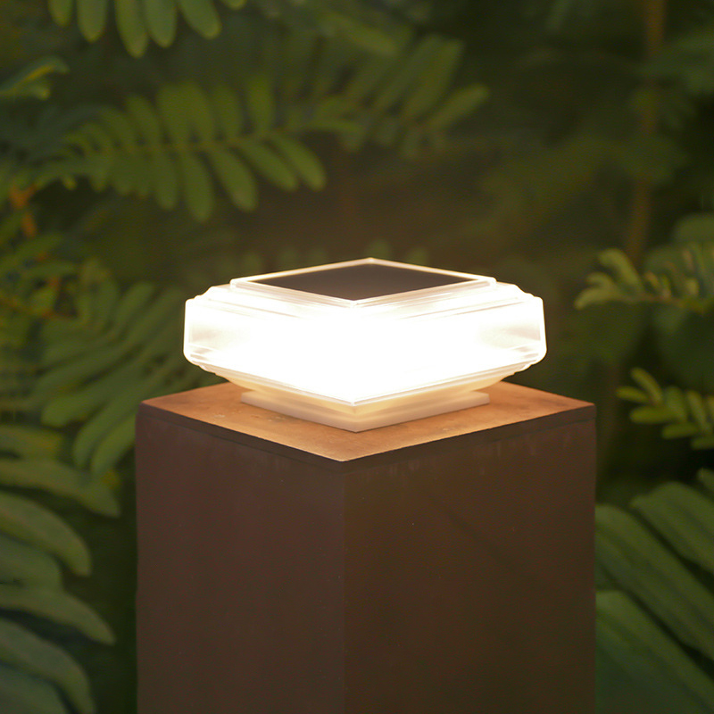 현대식 투명 태양광 기둥 조명, 듀얼 컬러 웜 화이트, - Post Cap Light 리뷰 및 가격