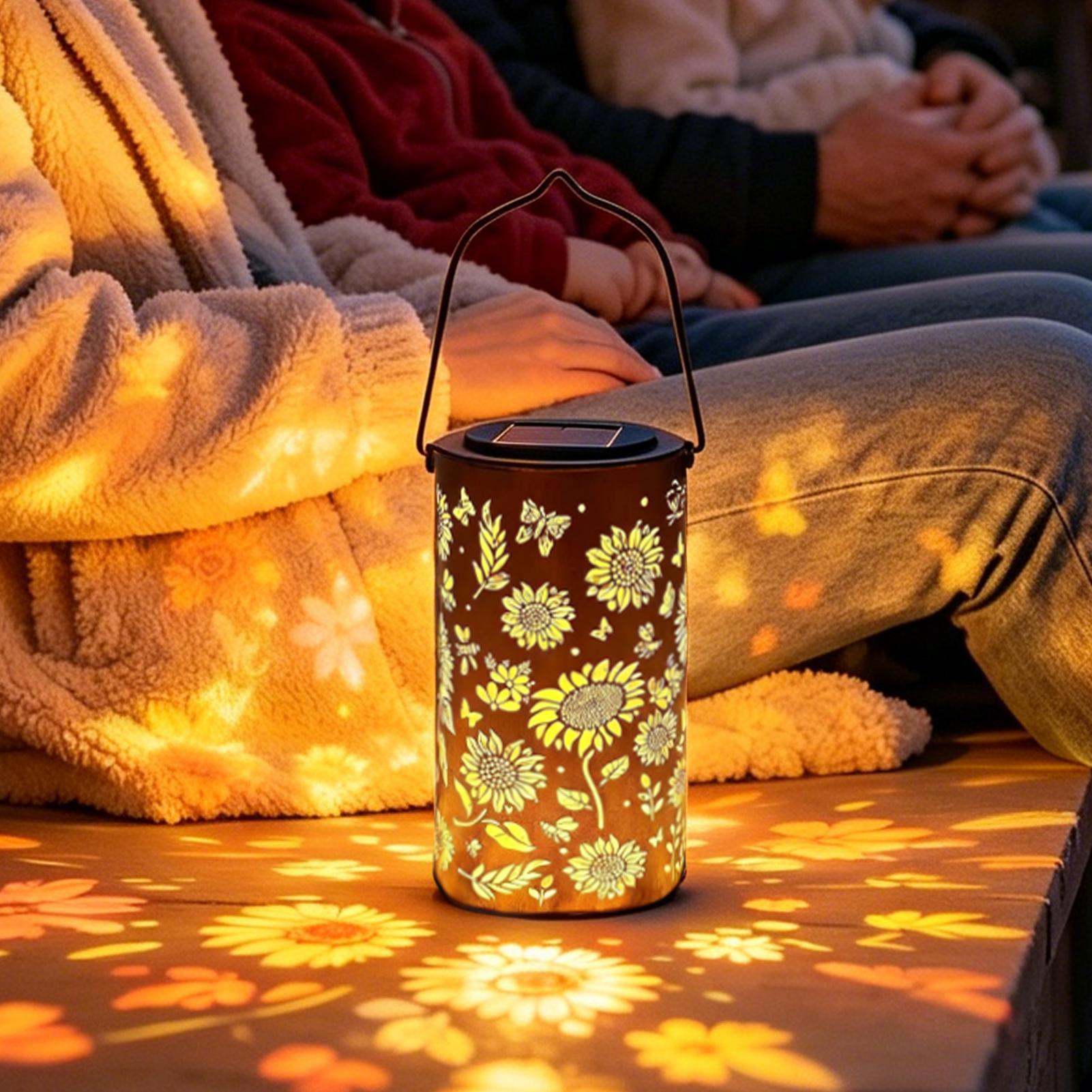 해바라기 태양광 랜턴, 방수 금속 다채로운 해바라기 태 - Outdoor Lighting Patio 리뷰 및 가격
