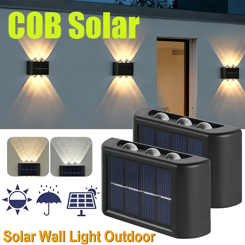 COB 태양광 벽등, 방수 야외 조명, 위아래 볼록 렌 - Outdoor Lighting Lamps 리뷰 및 가격