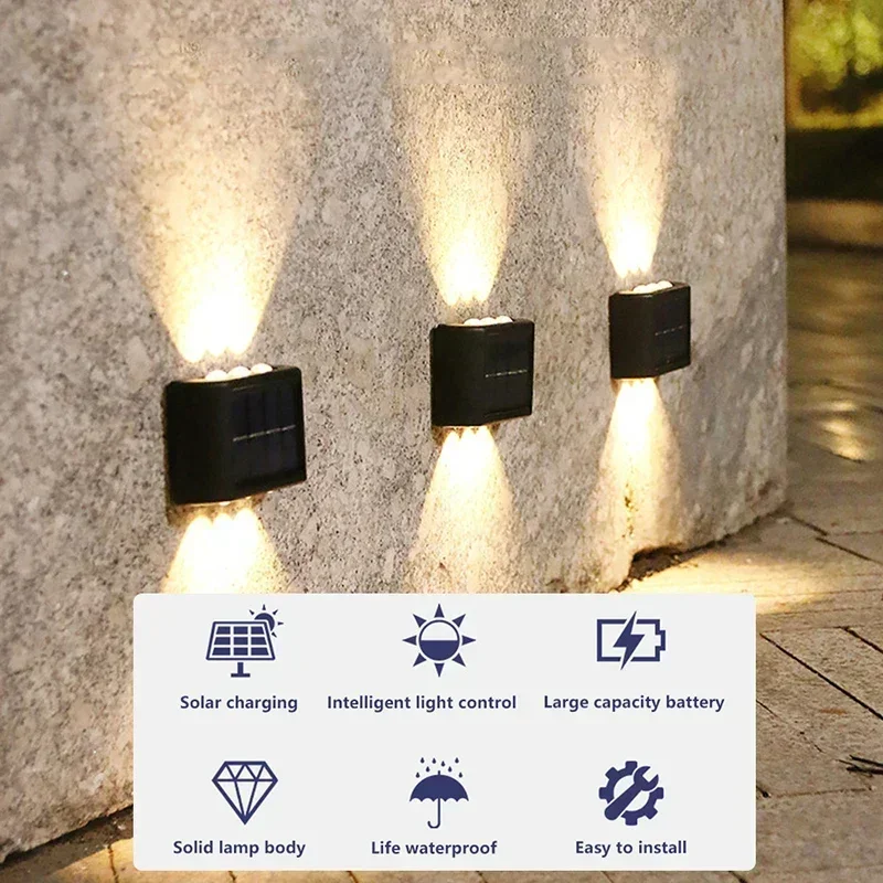 COB 태양광 벽등, 방수 야외 조명, 위아래 볼록 렌 - Outdoor Lighting Lamps 리뷰 및 가격