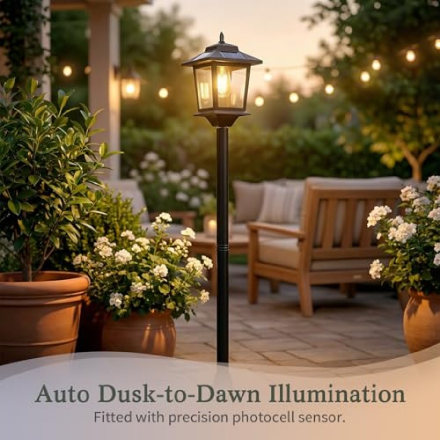 야외용 태양광 기둥 조명, 2개입 63인치 황혼에서 새 - Outdoor Lighting Patio 리뷰 및 가격