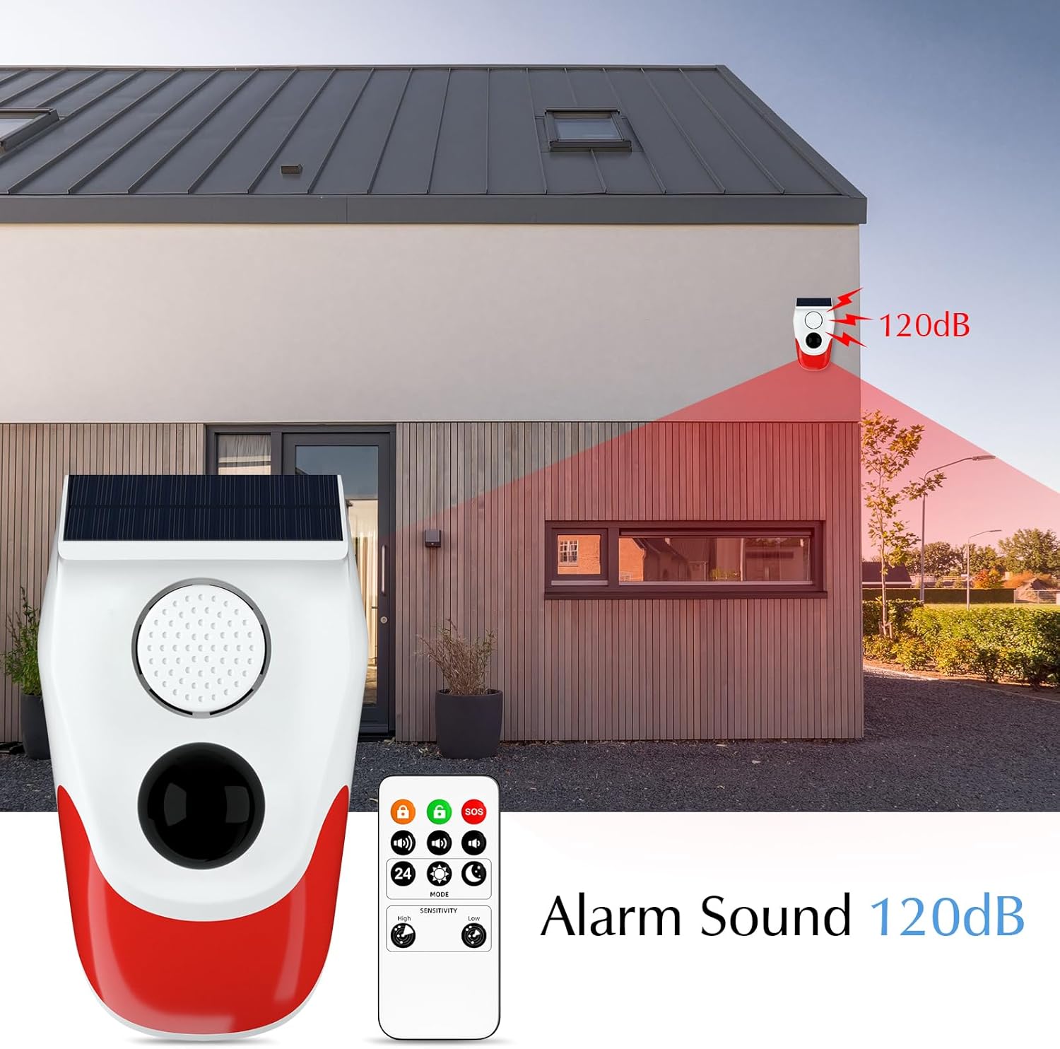 태양광 모션 센서 야외 경보, 조정 가능한 감도 모션  - Outdoor Lighting With Motion Sensor 리뷰 및 가격