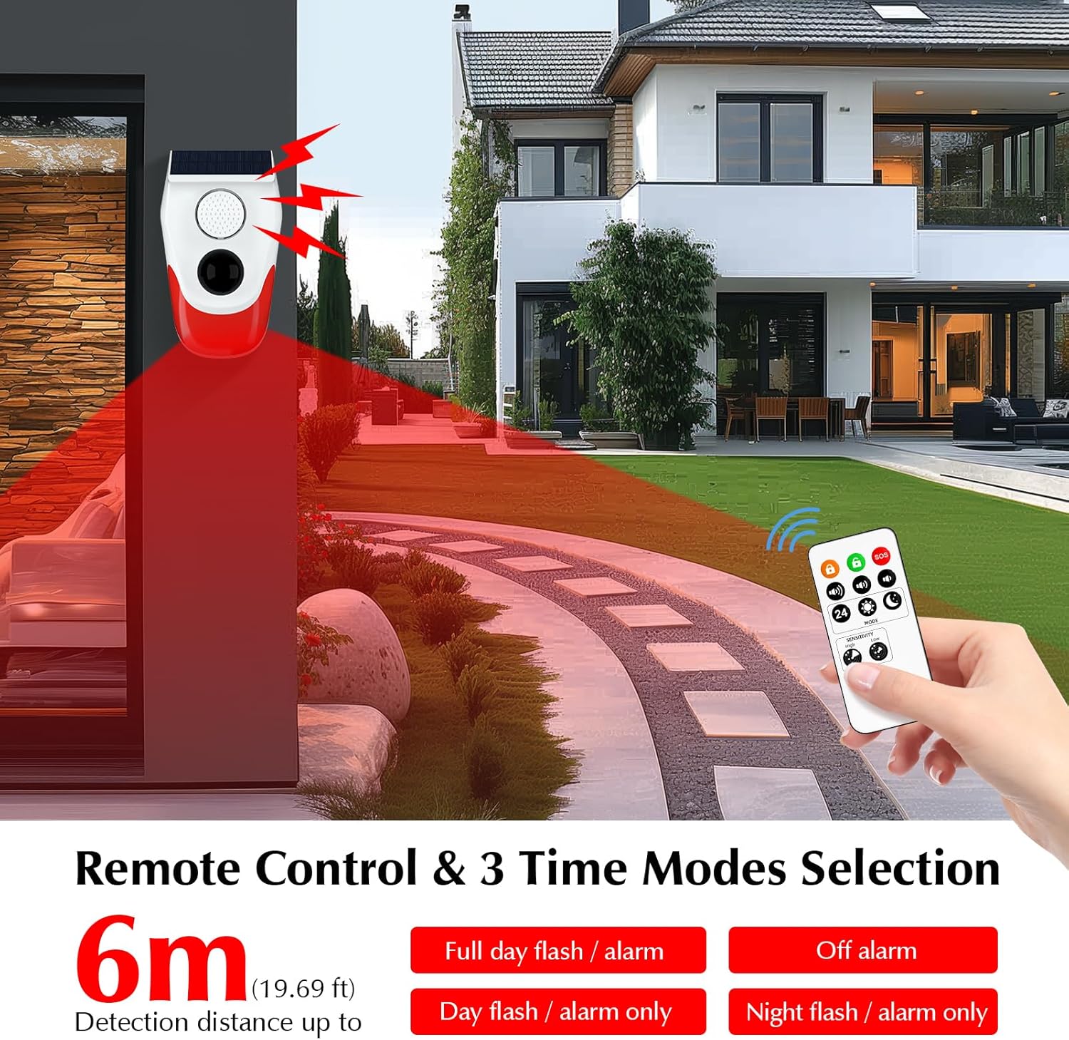 태양광 모션 센서 야외 경보, 조정 가능한 감도 모션  - Outdoor Lighting With Motion Sensor 리뷰 및 가격