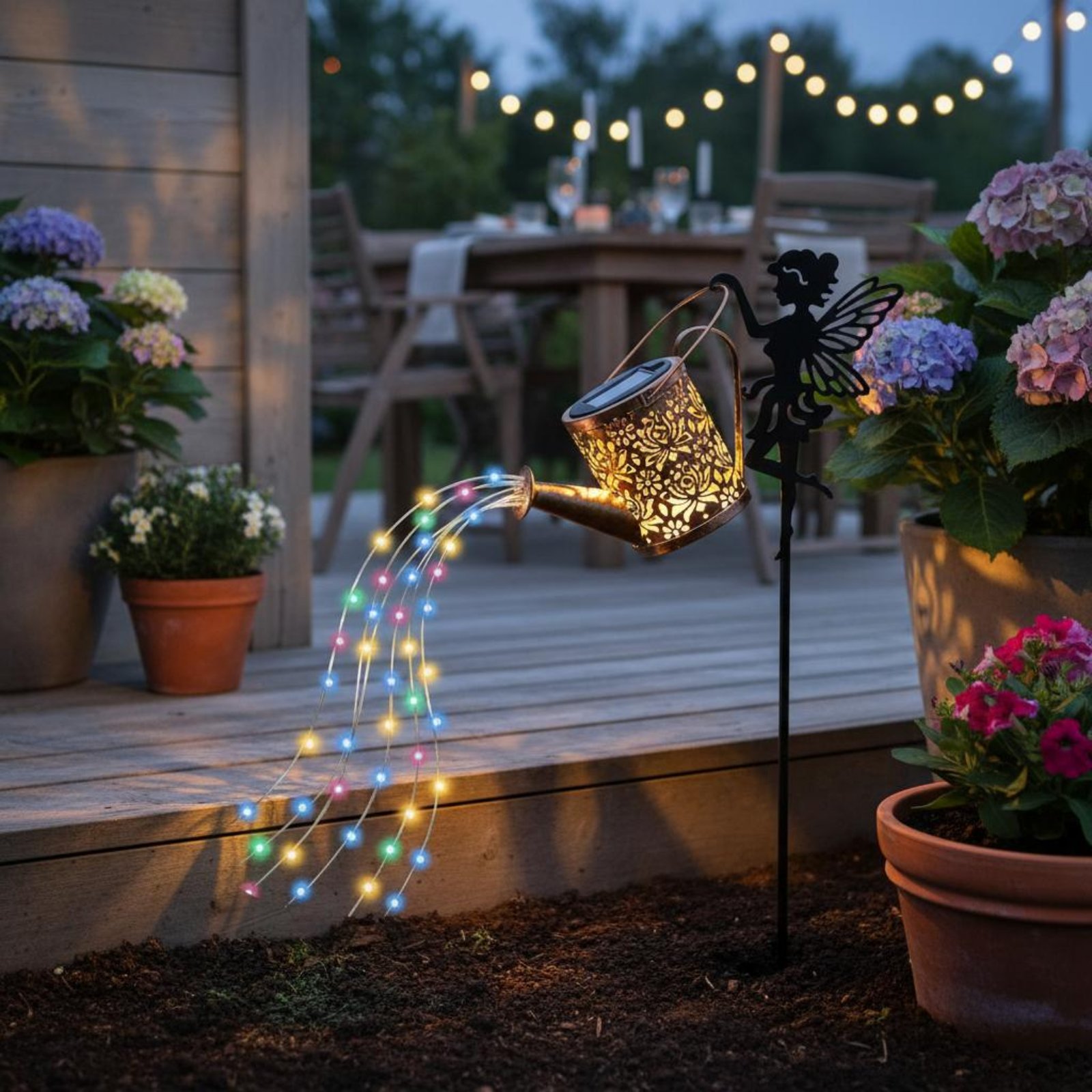 태양열 요정 물뿌리개 조명 장식용 프로젝션 요정 물뿌리 - Outdoor Lighting Patio 리뷰 및 가격