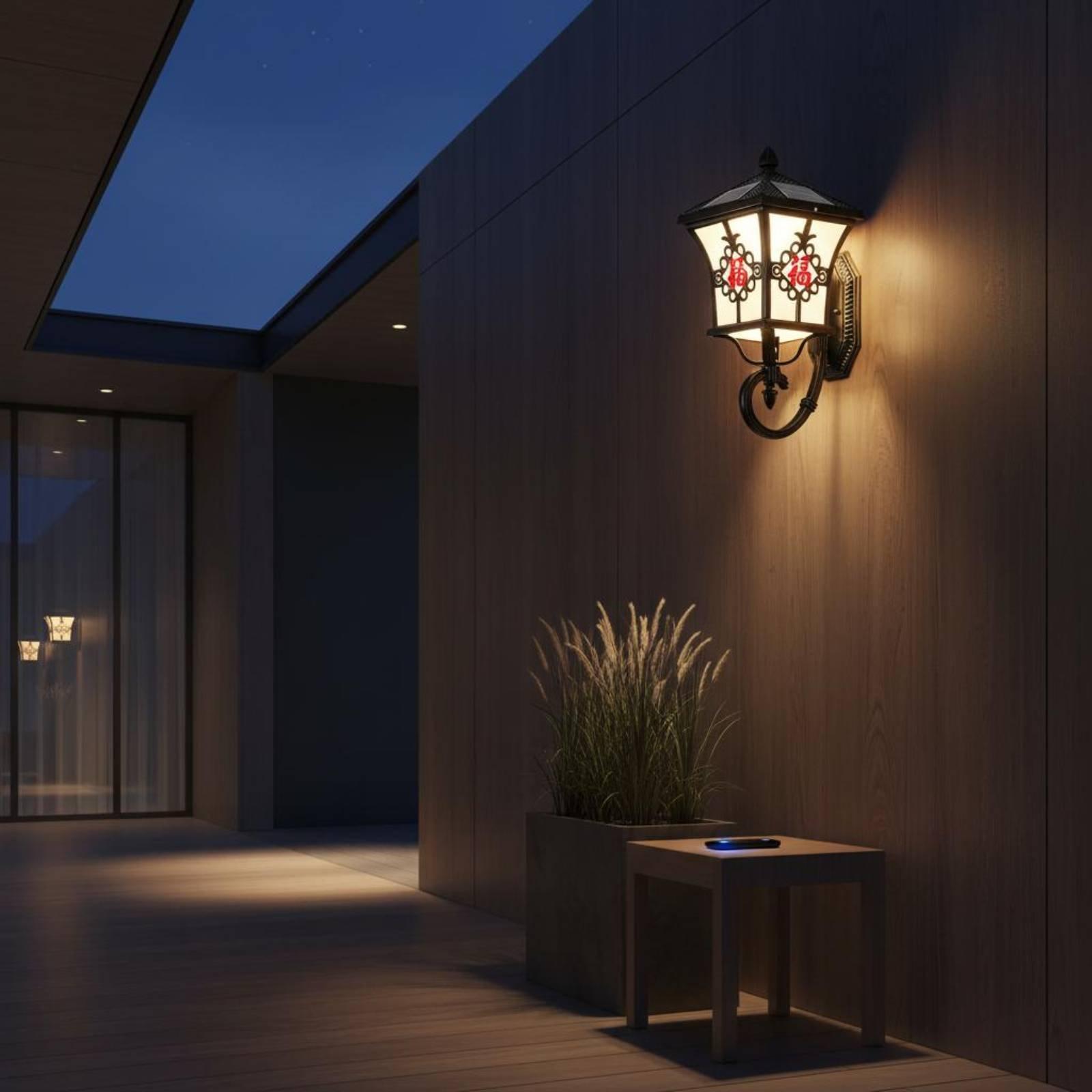 태양광 LED 야외 벽등, 우아한 랜턴, 방수 정원등  - Outdoor Lighting Patio 리뷰 및 가격