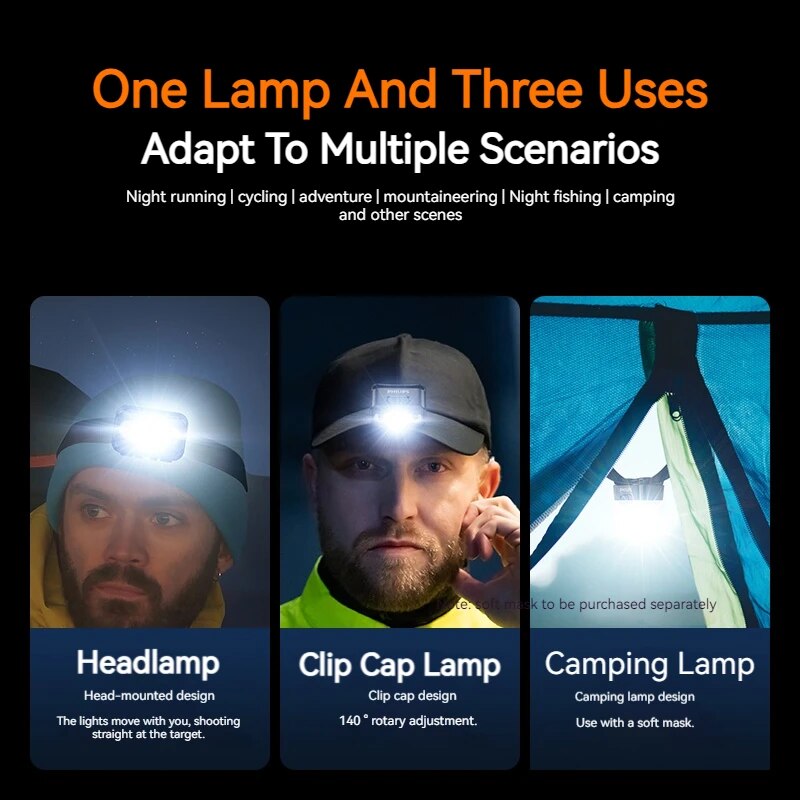 필립스 LED 헤드램프 센서 헤드 손전등 Type-C  - Outdoor Lighting Philips 리뷰 및 가격