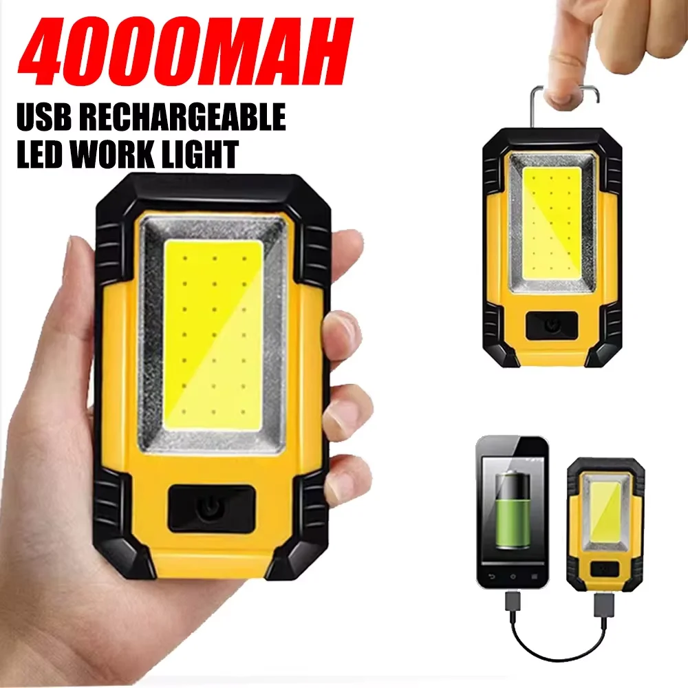 충전식 4000mAh 작업등, 초강력 COB 플래시라이 - Outdoor Lighting Globes 리뷰 및 가격