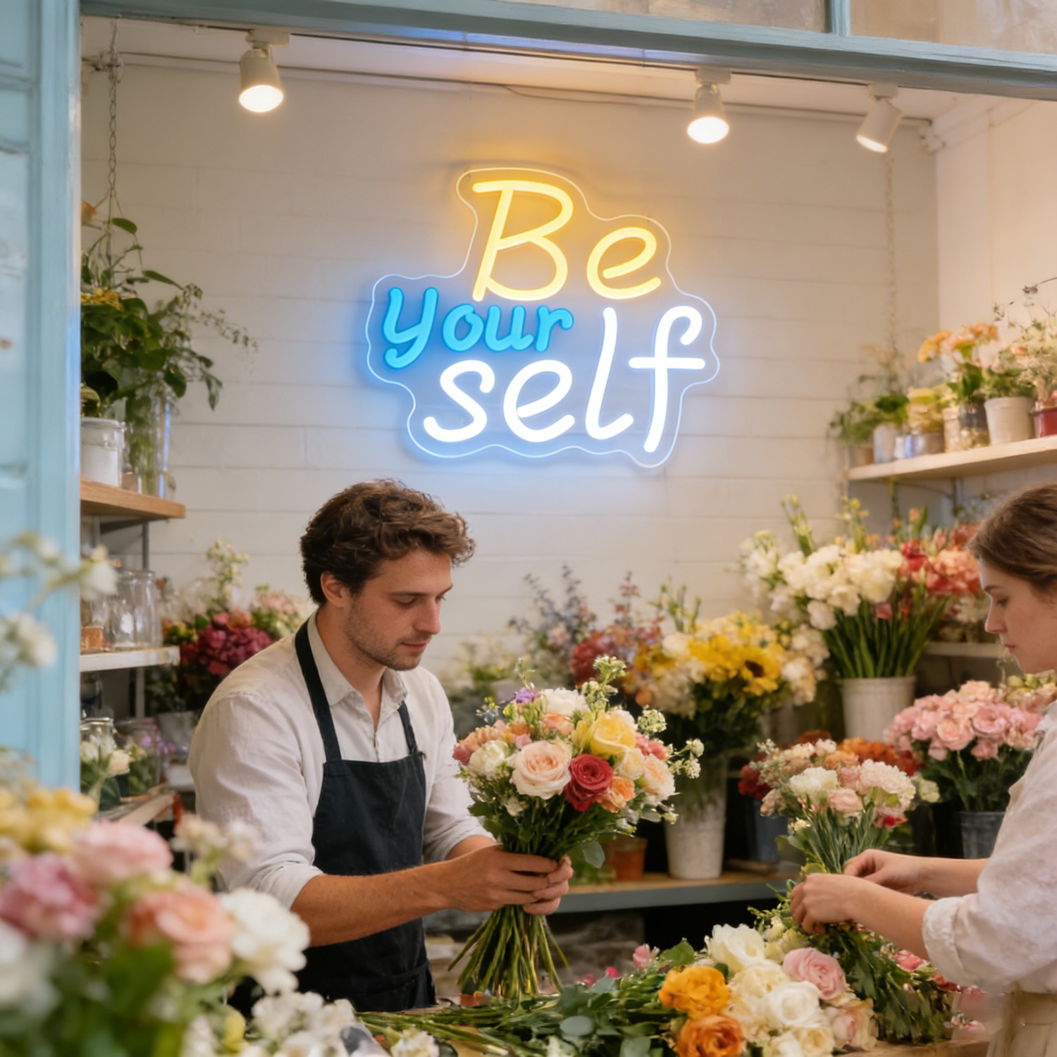 영감을 주는 'Be Yourself' 네온사인 LED  - Outdoor Lighting Quotes 리뷰 및 가격