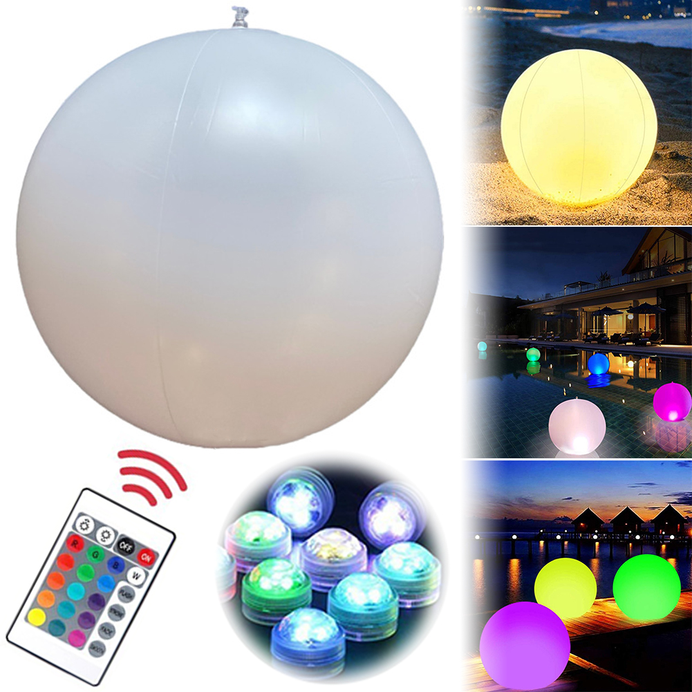 1-4PCS 16색 LED 빛나는 풍선형 해변 풍선 조 - Outdoor Lighting Ideas For Party 리뷰 및 가격
