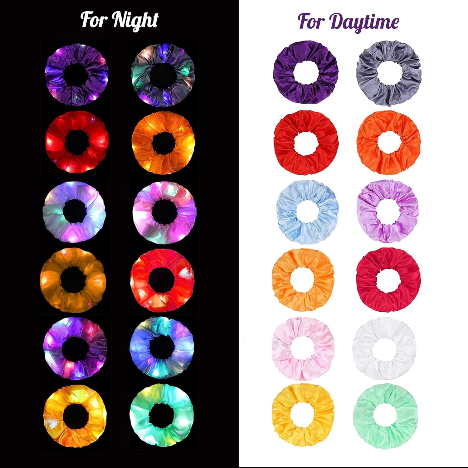 6개 LED 스크런치 헤어밴드, 야광 스크런치, 어둠  - Outdoor Lighting Ideas For Party 리뷰 및 가격