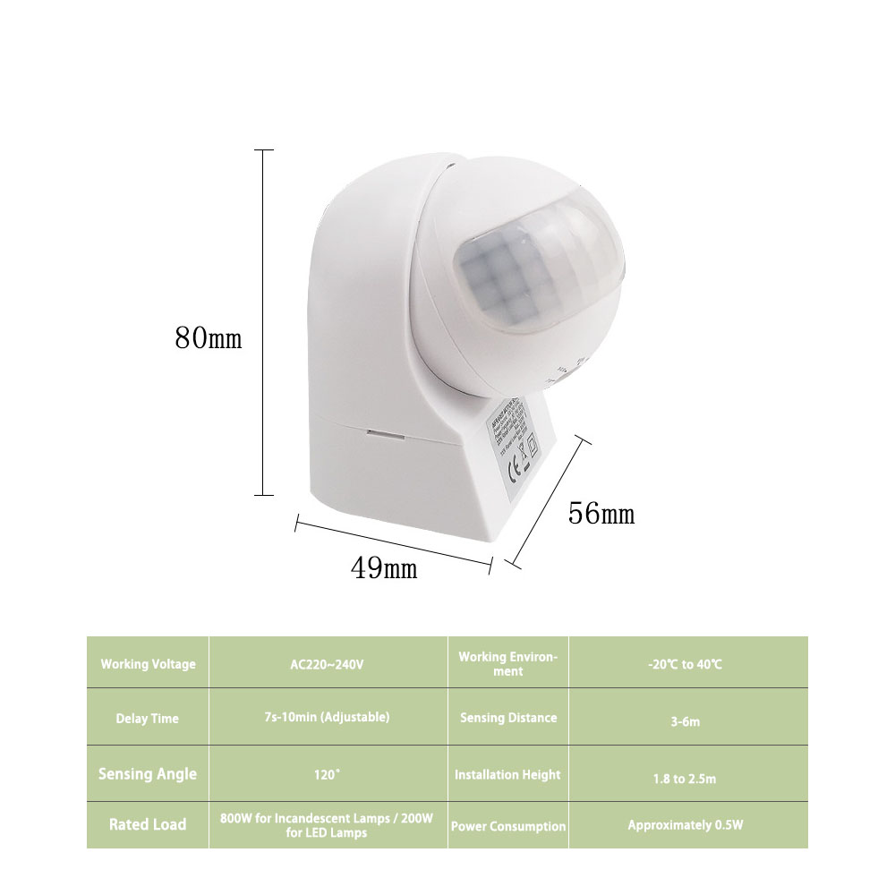 220V 야외 방수 벽장착형 적외선 PIR 모션 센서  - Outdoor Lighting With Motion Sensor 리뷰 및 가격
