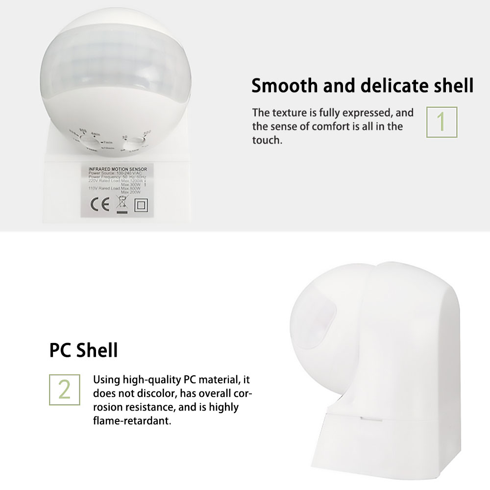 220V 야외 방수 벽장착형 적외선 PIR 모션 센서  - Outdoor Lighting With Motion Sensor 리뷰 및 가격