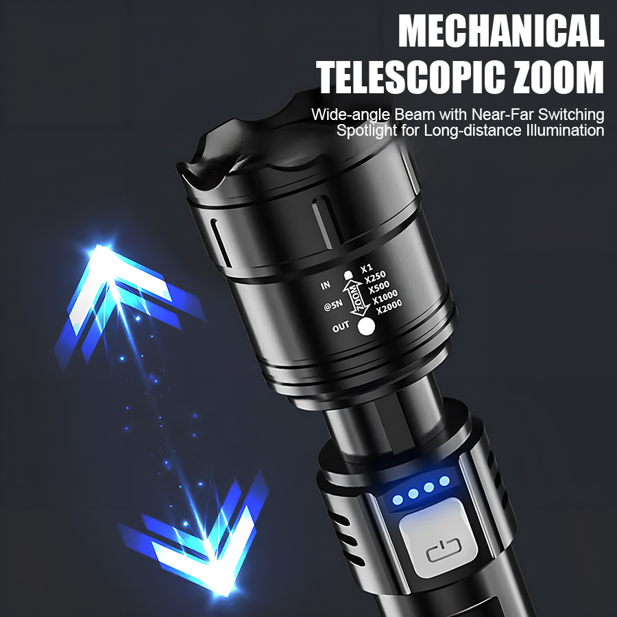 고출력 P50 LED 손전등 USB 충전식 줌 핸드헬드 - Outdoor Lighting House 리뷰 및 가격