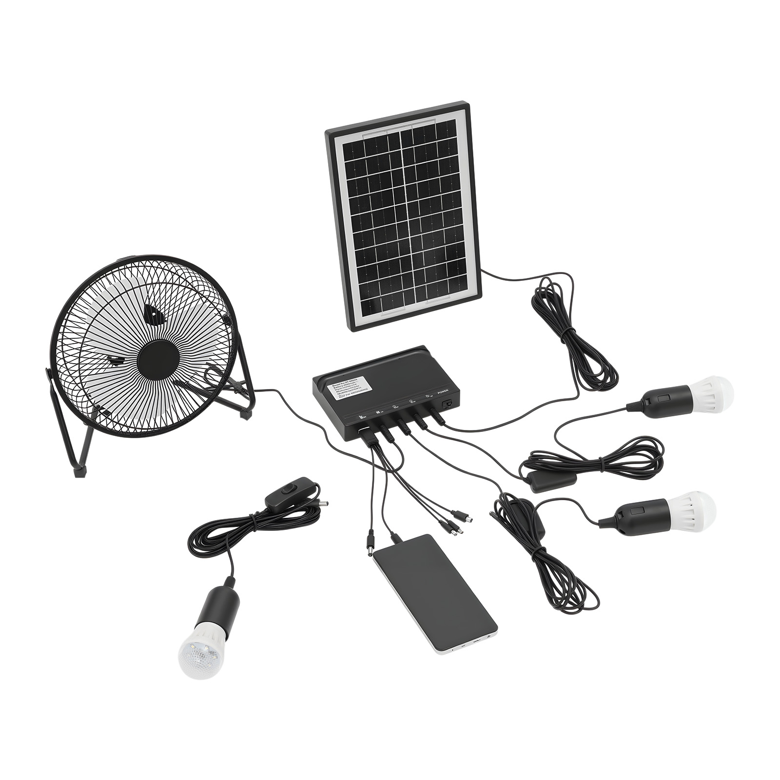 100-240V 태양광 팬 및 램프 키트, 전구 3개가 - Halo Outdoor Lighting 리뷰 및 가격