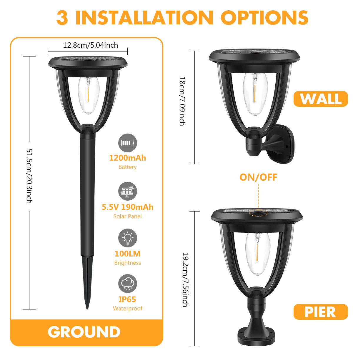 태양광 전원 조명 잔디밭 정원 벽 장식을 위한 야외 태 - Outdoor Lighting Install 리뷰 및 가격
