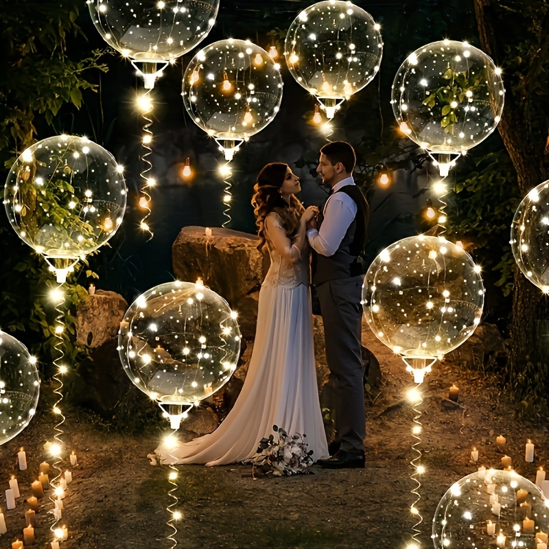 20개 세트 LED 조명이 있는 보보 풍선, 20인치  - Outdoor Lighting Ideas For Party 리뷰 및 가격