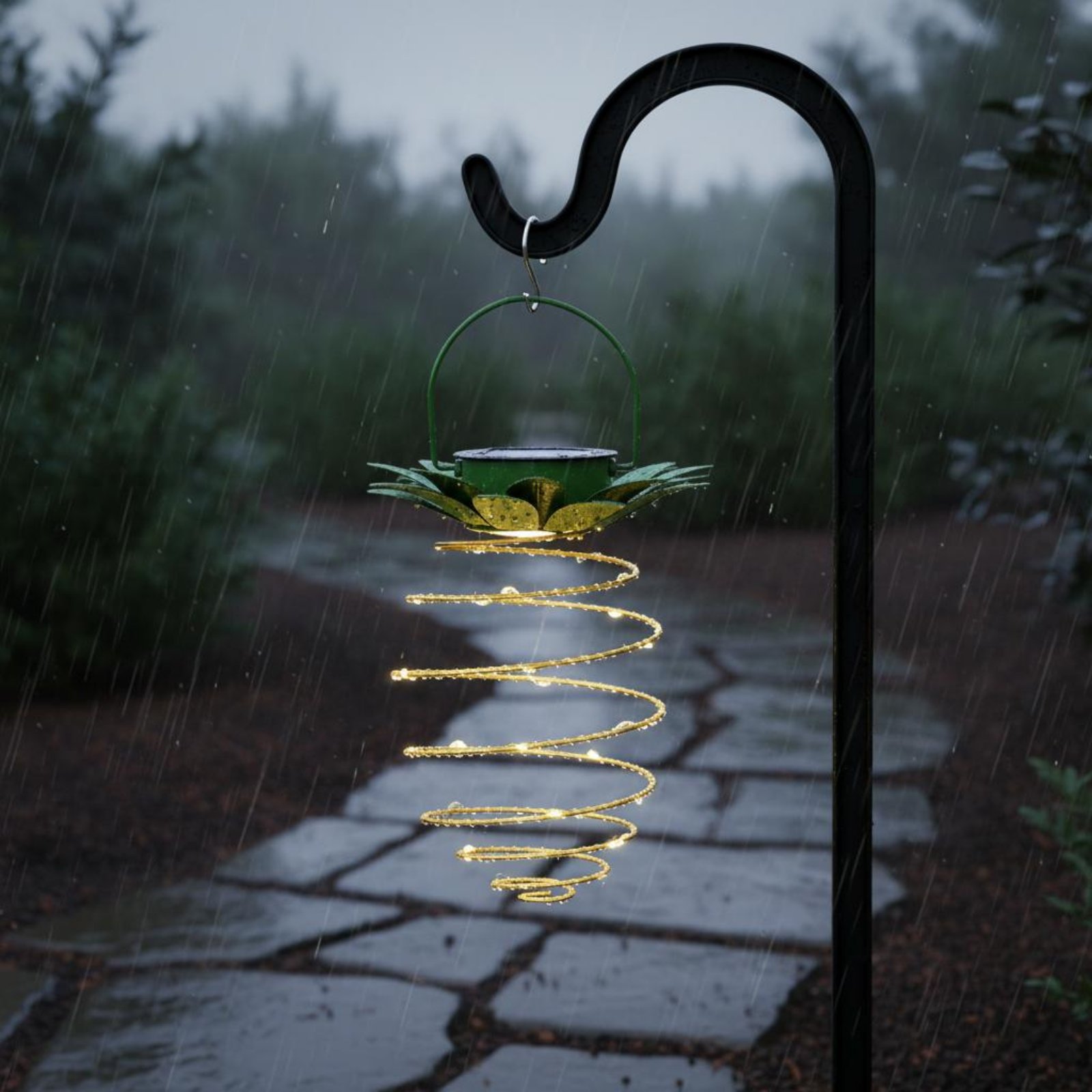2 조각 태양열 파인애플 램프 방수 파인애플 교수형 랜 - Outdoor Lighting Patio 리뷰 및 가격