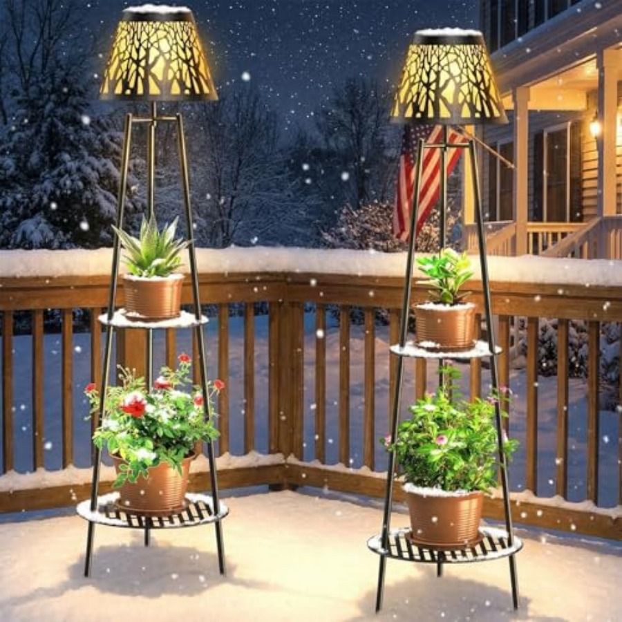 2팩 야외용 태양광 바닥 램프(식물 스탠드 포함) 방수 - Outdoor Lighting Lamps 리뷰 및 가격