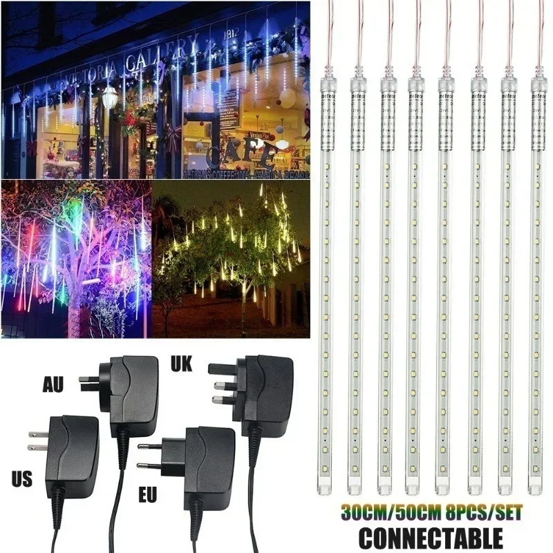 30cm /50cm 방수 유성우 비 8 튜브 LED 문 - Outdoor Lighting Ideas For Party 리뷰 및 가격