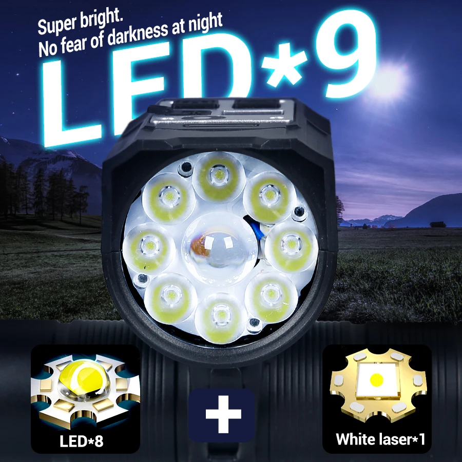 9 LED 자전거 헤드라이트 USB 충전식 자전거 램프 - Outdoor Lighting Ideas For Party 리뷰 및 가격