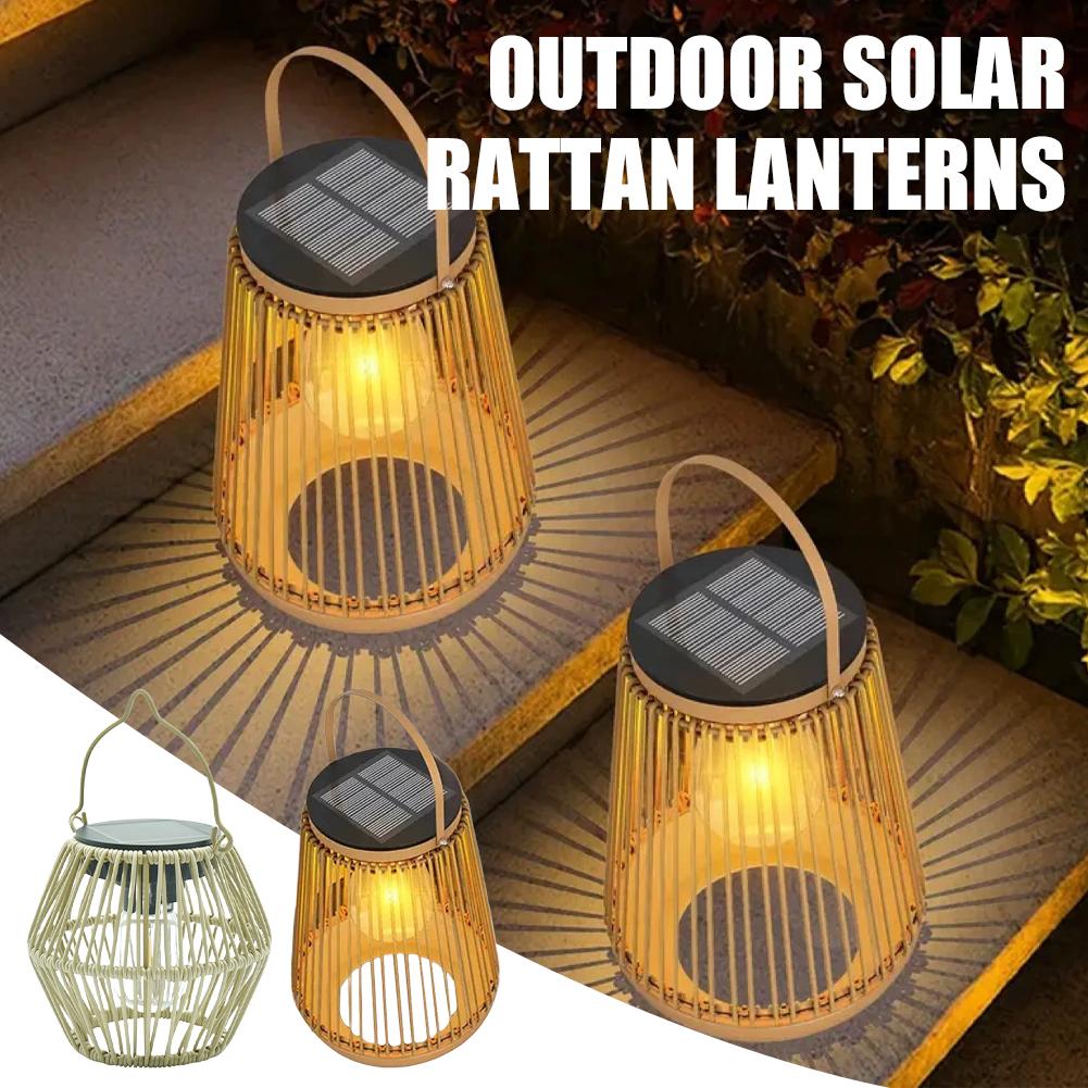 IP65 방수 태양광 라탄 랜턴 걸이식 테이블 조명 야 - Outdoor Lighting Patio 리뷰 및 가격