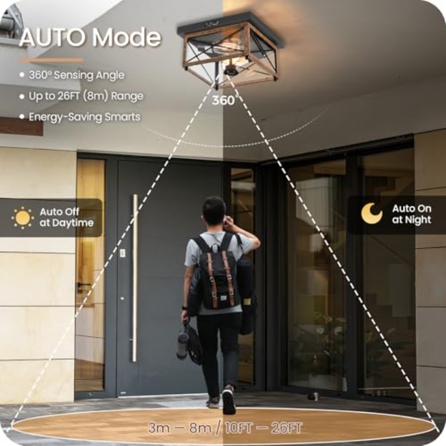 모션 센서가 있는 실외 천장 조명, 플러시 마운트 현관 - Outdoor Lighting With Motion Sensor 리뷰 및 가격