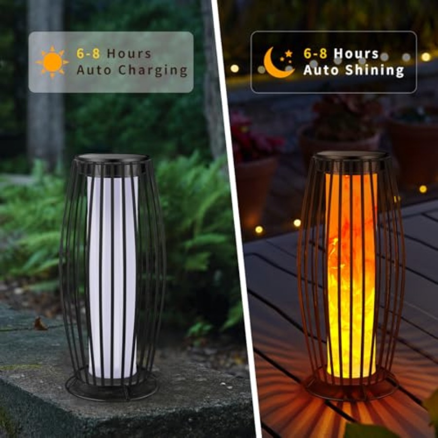 태양광 야외 플로어 램프 깜박이는 불꽃 태양광 야외 조 - Outdoor Lighting Lamps 리뷰 및 가격