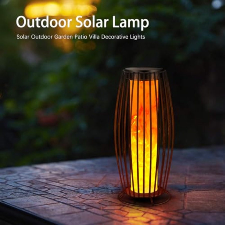 태양광 야외 플로어 램프 깜박이는 불꽃 태양광 야외 조 - Outdoor Lighting Lamps 리뷰 및 가격