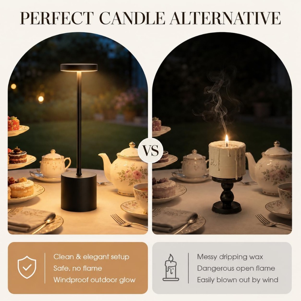 무선 테이블 램프 세트 5000mAh 배터리 터치 컨트 - Outdoor Lighting Lamps 리뷰 및 가격