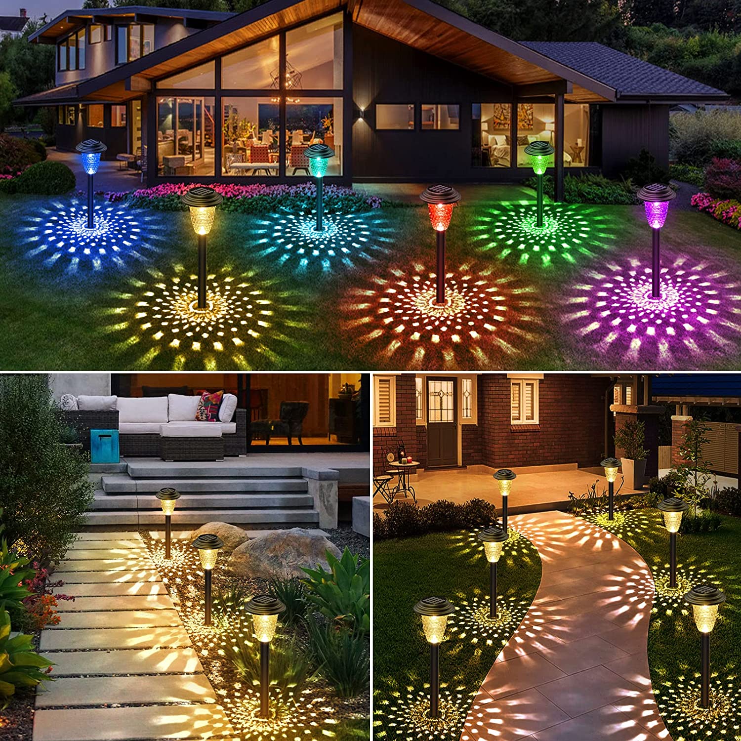 태양 통로 조명 야외 태양 마당 램프 RGB 색상 변경 - Outdoor Lighting Driveway 리뷰 및 가격