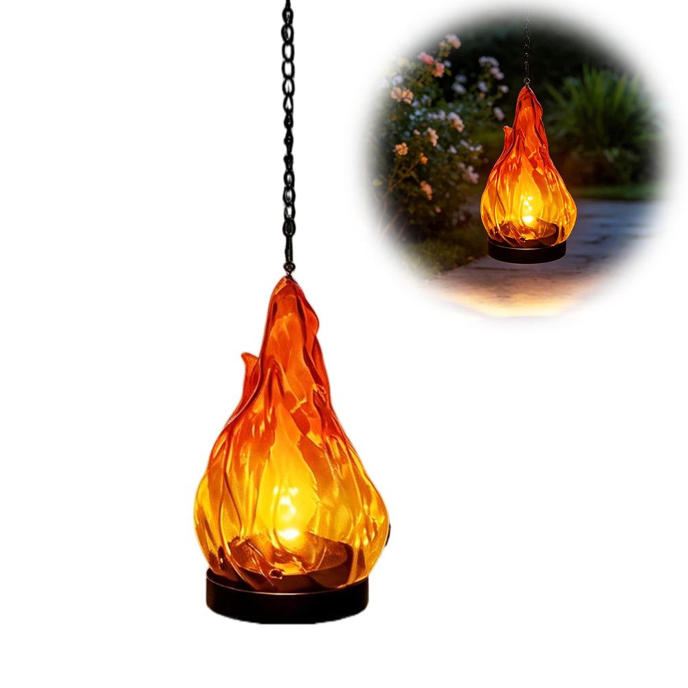 태양열 불꽃 모양 걸이형 랜턴 조명 IP65 방수 깜빡 - Outdoor Lighting Patio 리뷰 및 가격