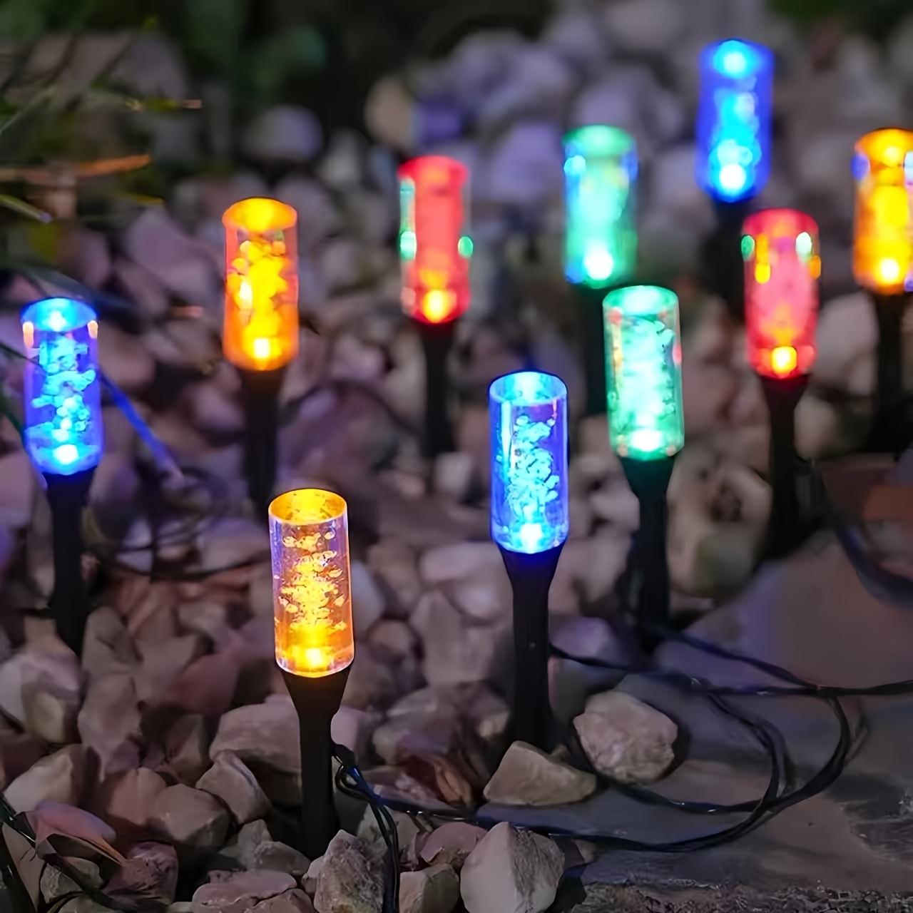 태양광 버블 튜브 솔라 정원등 방수 LED 잔디밭 말뚝 - Outdoor Lighting Driveway 리뷰 및 가격